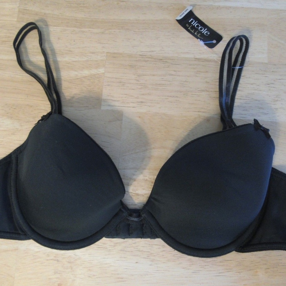 Nicole Miller 36A Black Sexy Sleek Underwire Bra